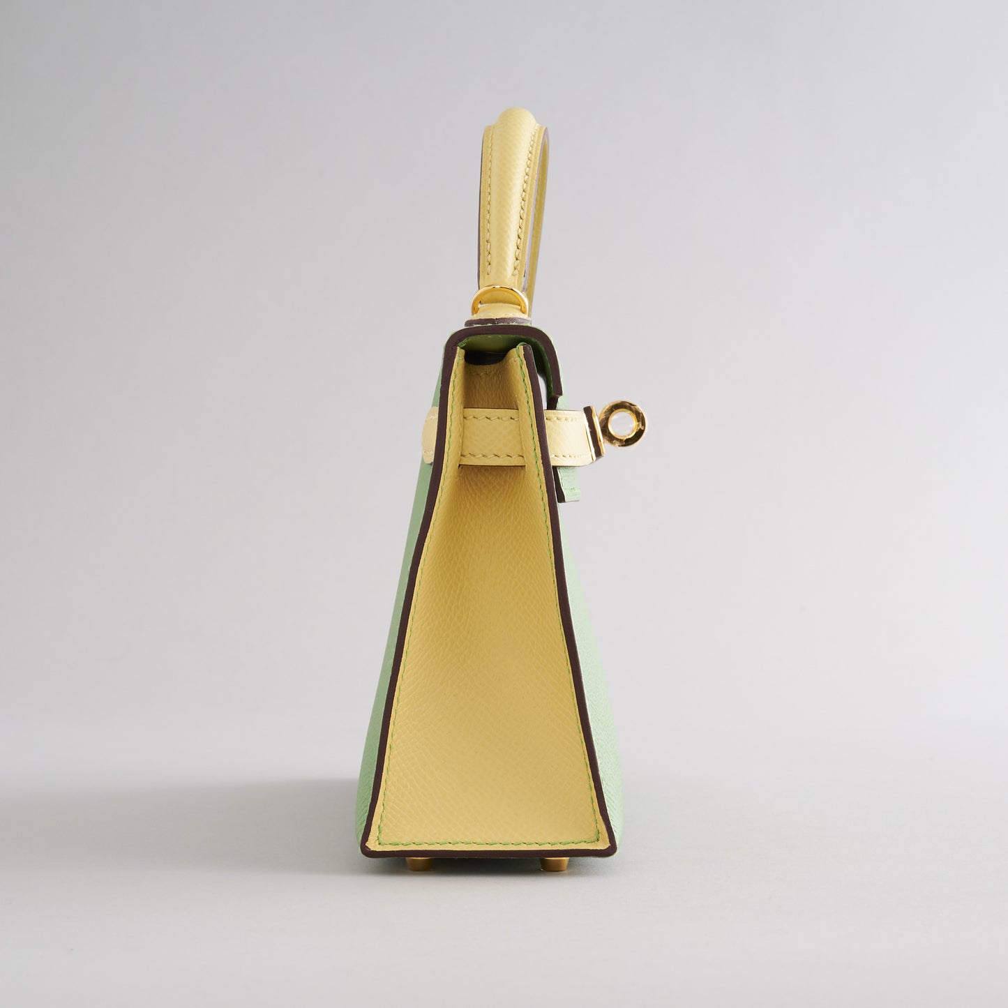 Hermès Kelly Mini Epsom Vert Criquet/Jaune Poussin Sellier HSS Gold Hardware