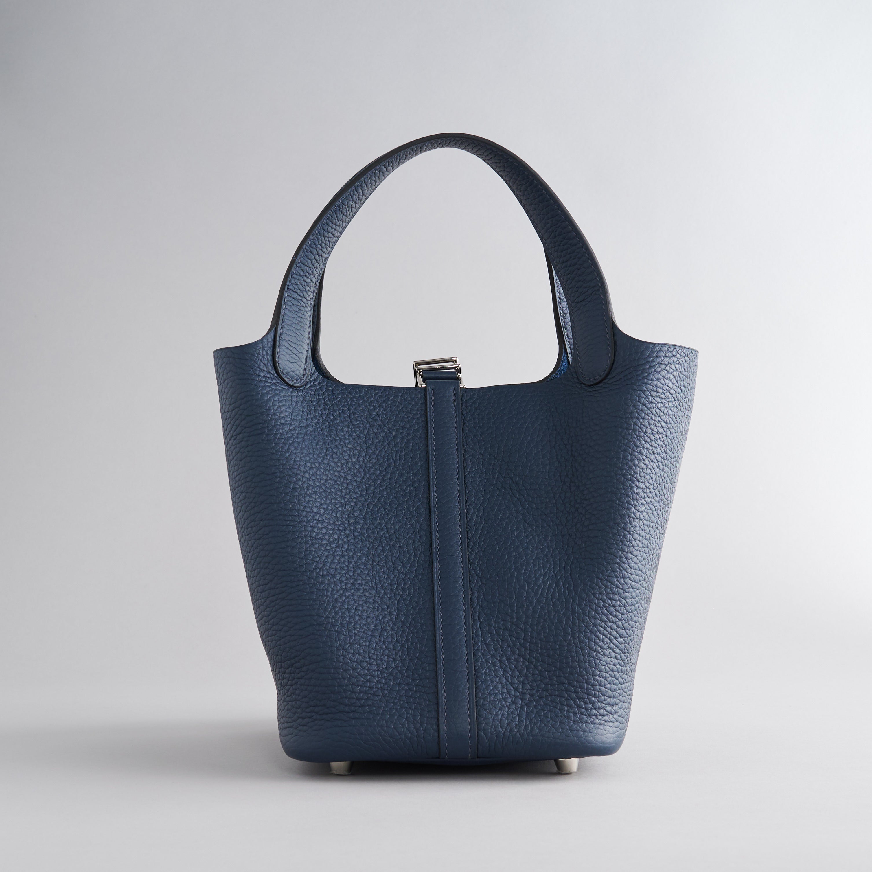 Hermès Picotin 18 Clemence Blue de Prusse Palladium Hardware