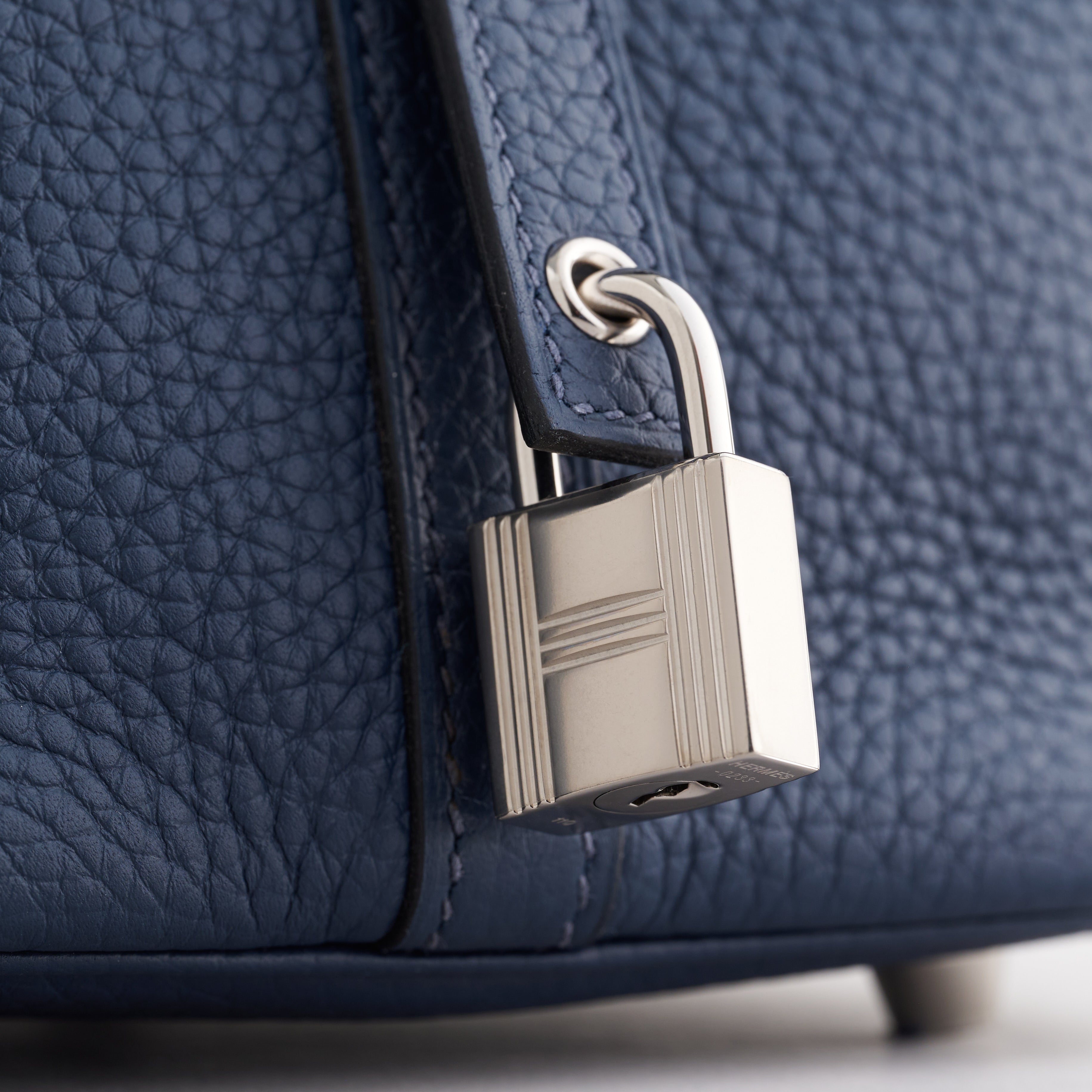 Hermès Picotin 18 Clemence Blue de Prusse Palladium Hardware