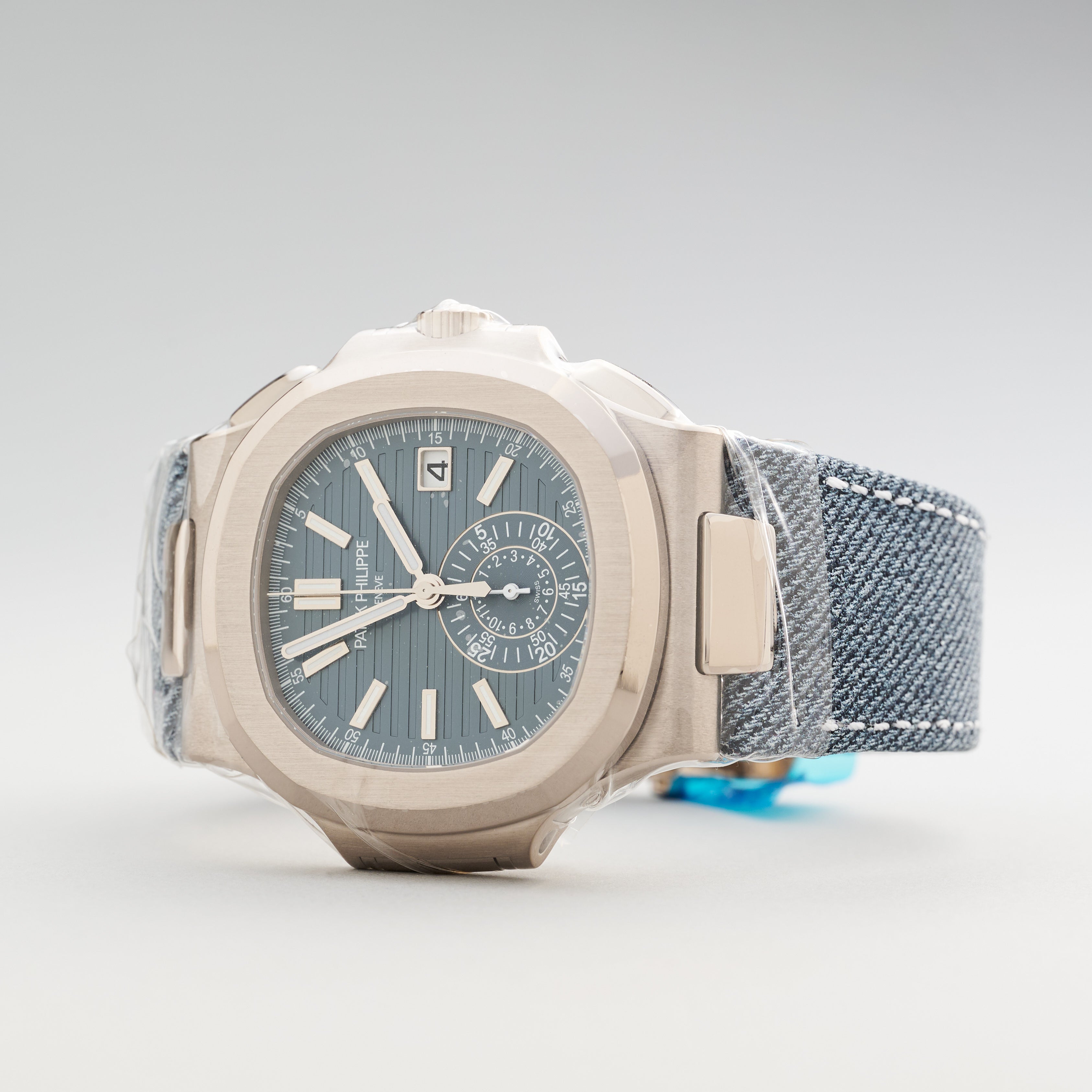 Patek Philippe Nautilus 5980/60G-001 Opaline Blue Gray PHW