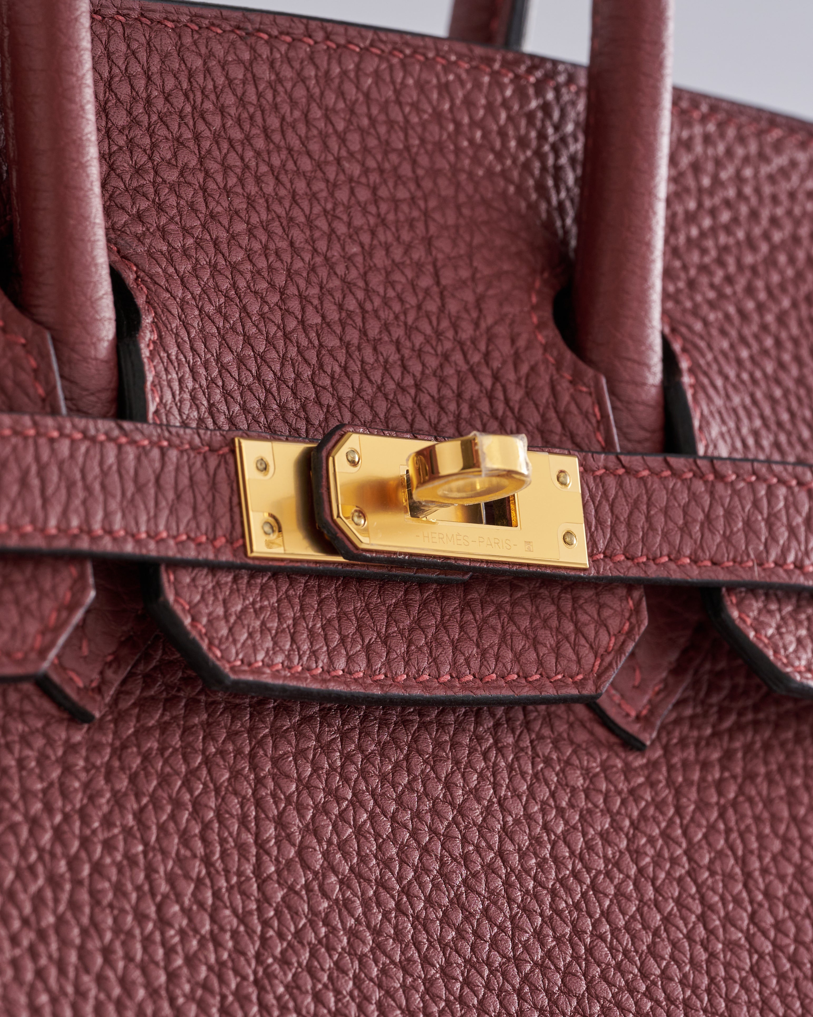 Hermès Birkin 25 Togo Rouge Sellier Gold Hardware Retourne