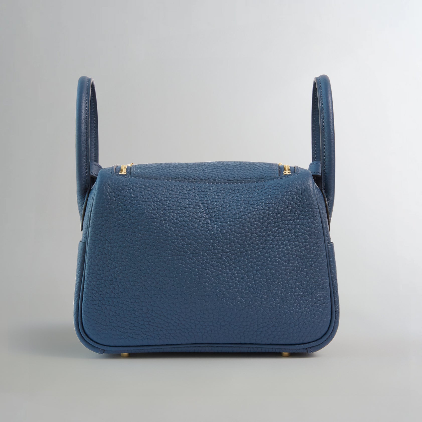 Hermès Lindy 20 Clemence Blue de Prusse Gold Hardware