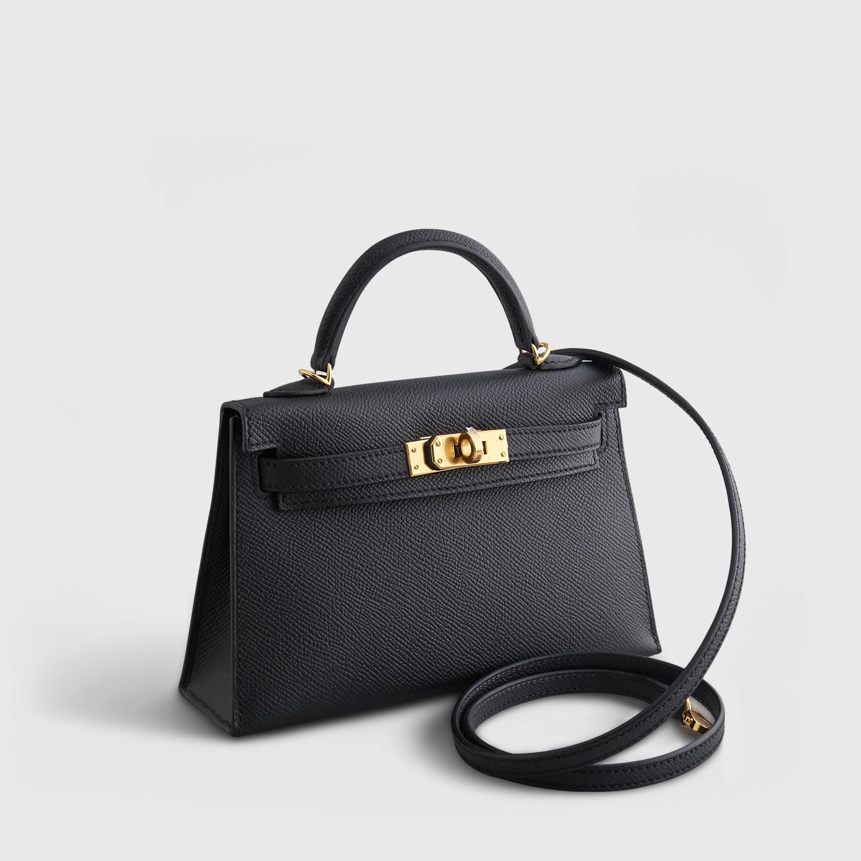 Hermès Kelly Mini Epsom Sellier Black Gold Hardware