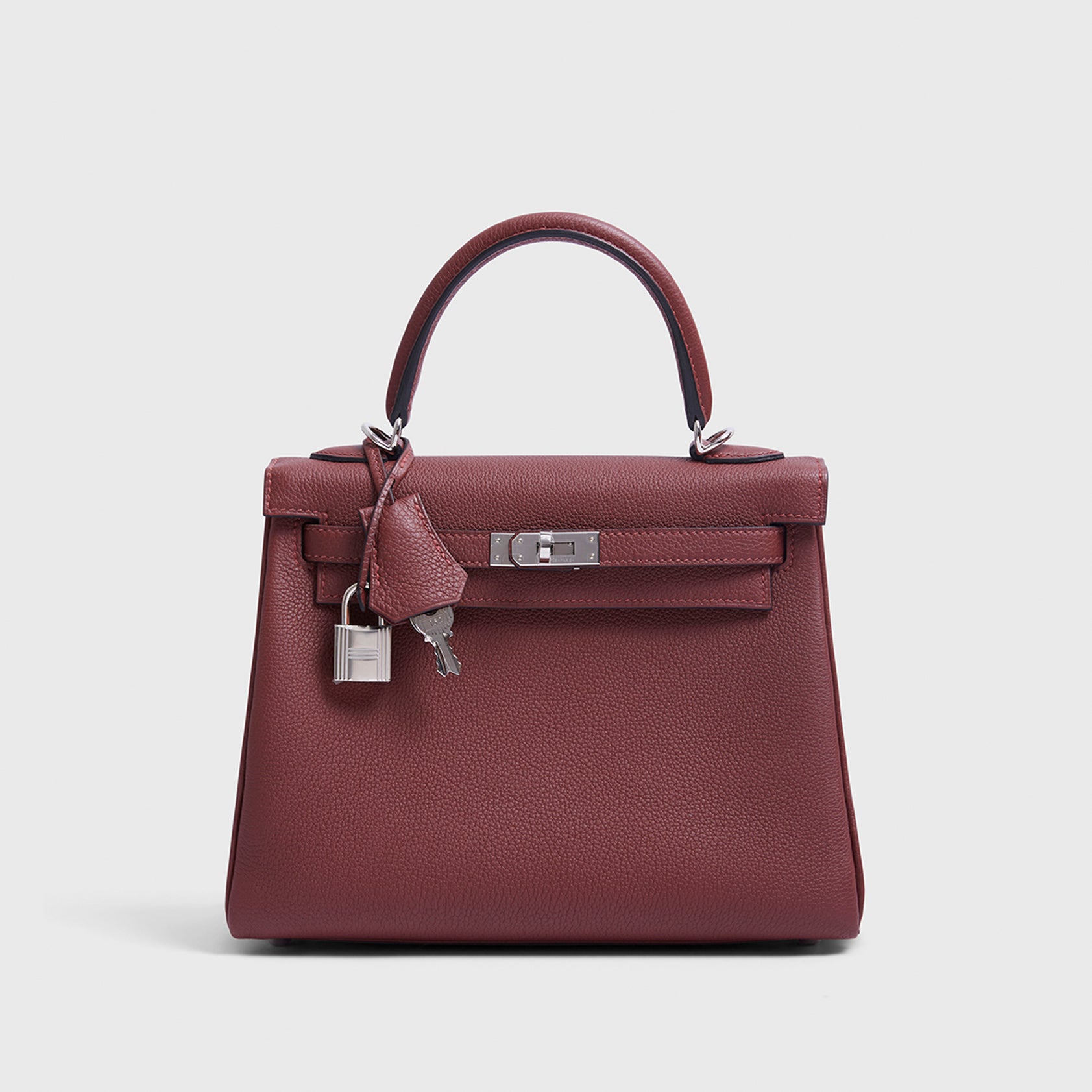 Hermès Kelly 25 Togo Rouge H Pallidum Hardware