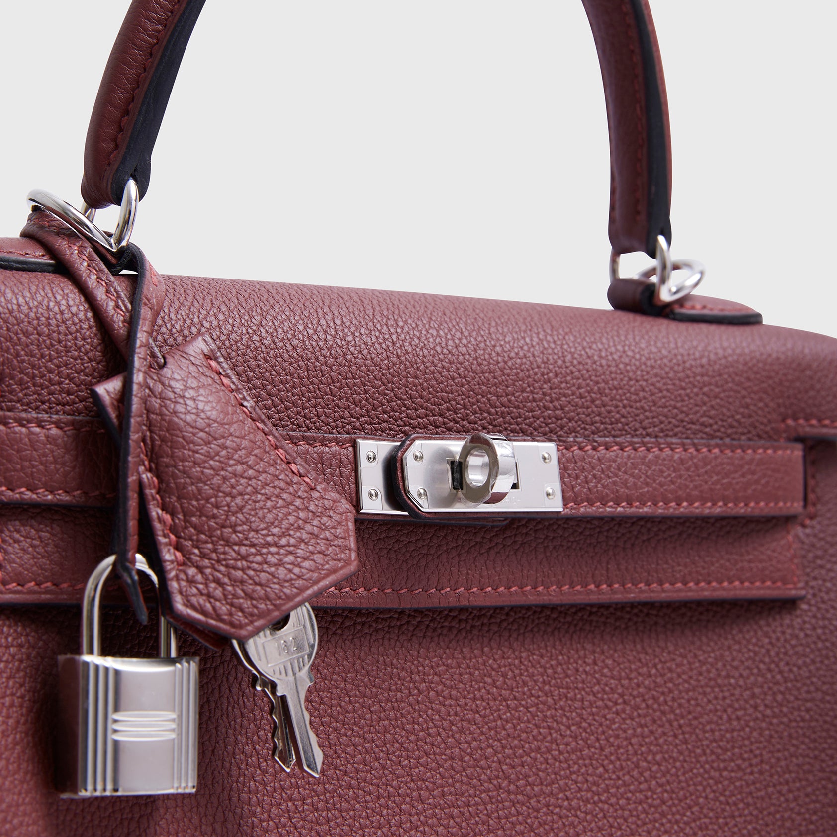 Hermès Kelly 25 Togo Rouge H Pallidum Hardware