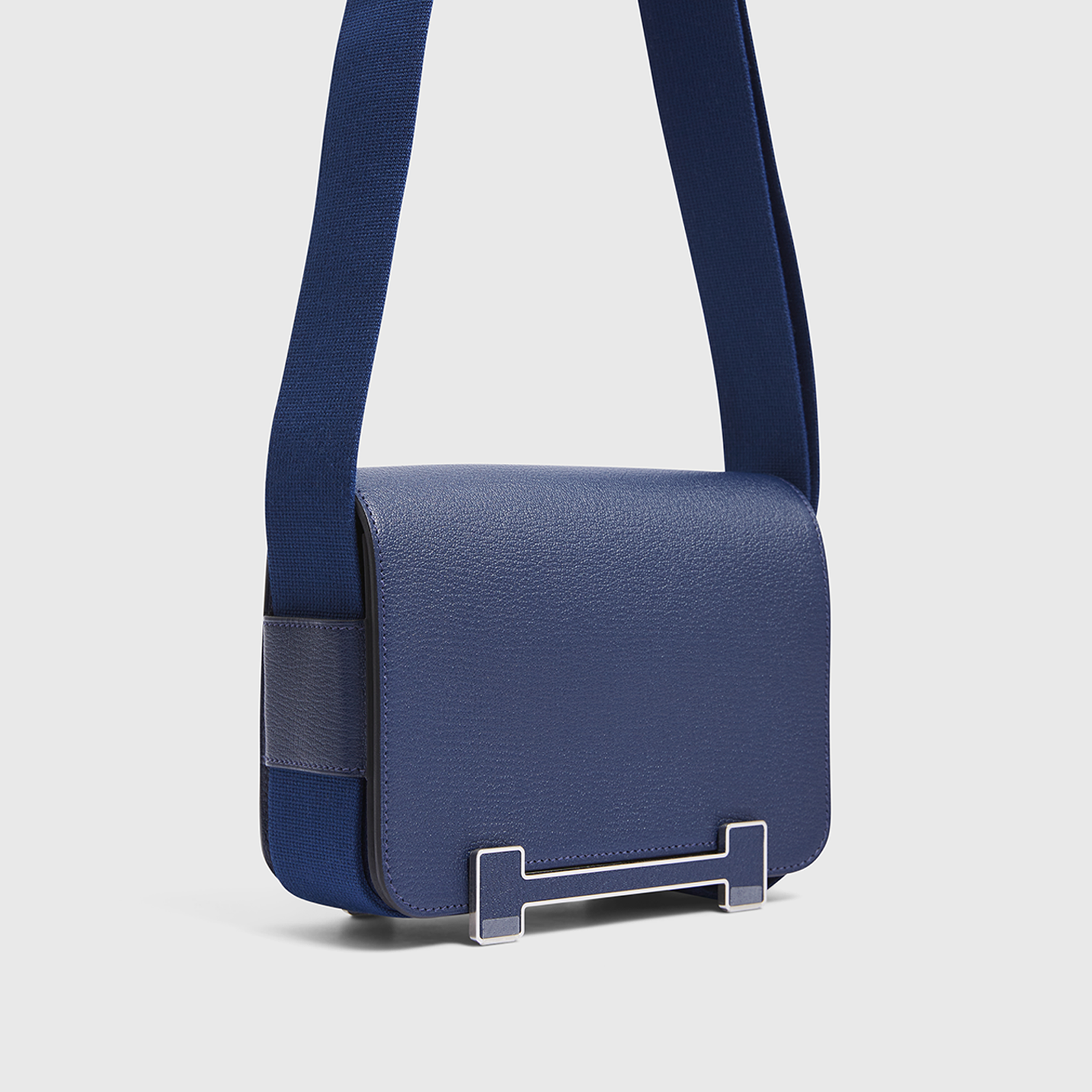 Hermès Geta Bag Chevre Navy Palladium Hardware