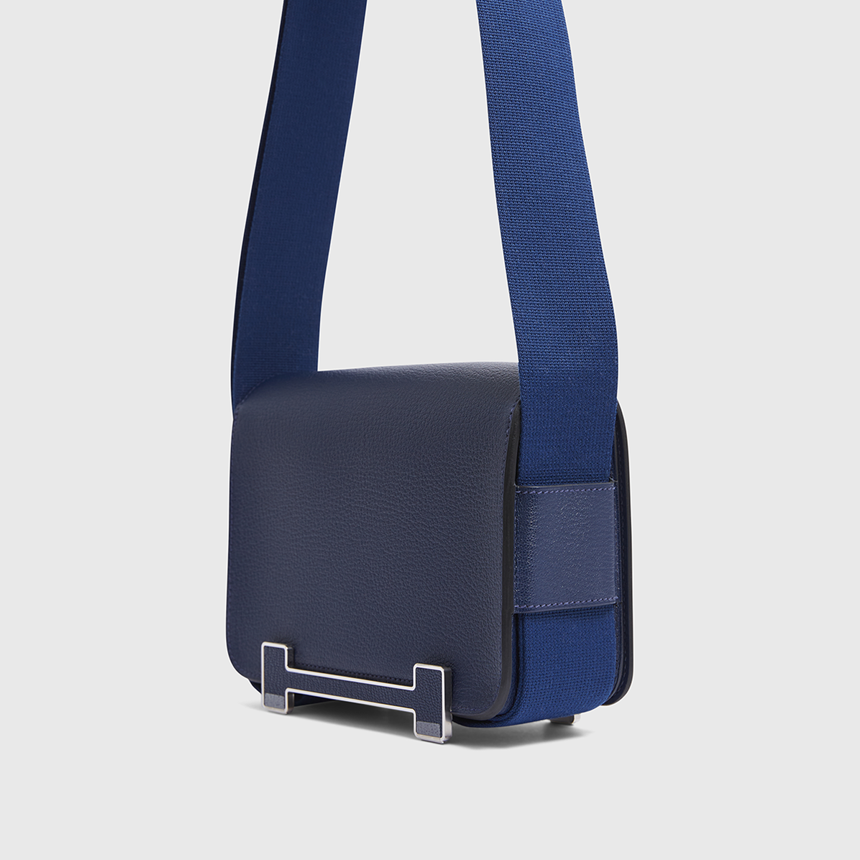 Hermès Geta Bag Chevre Navy Palladium Hardware