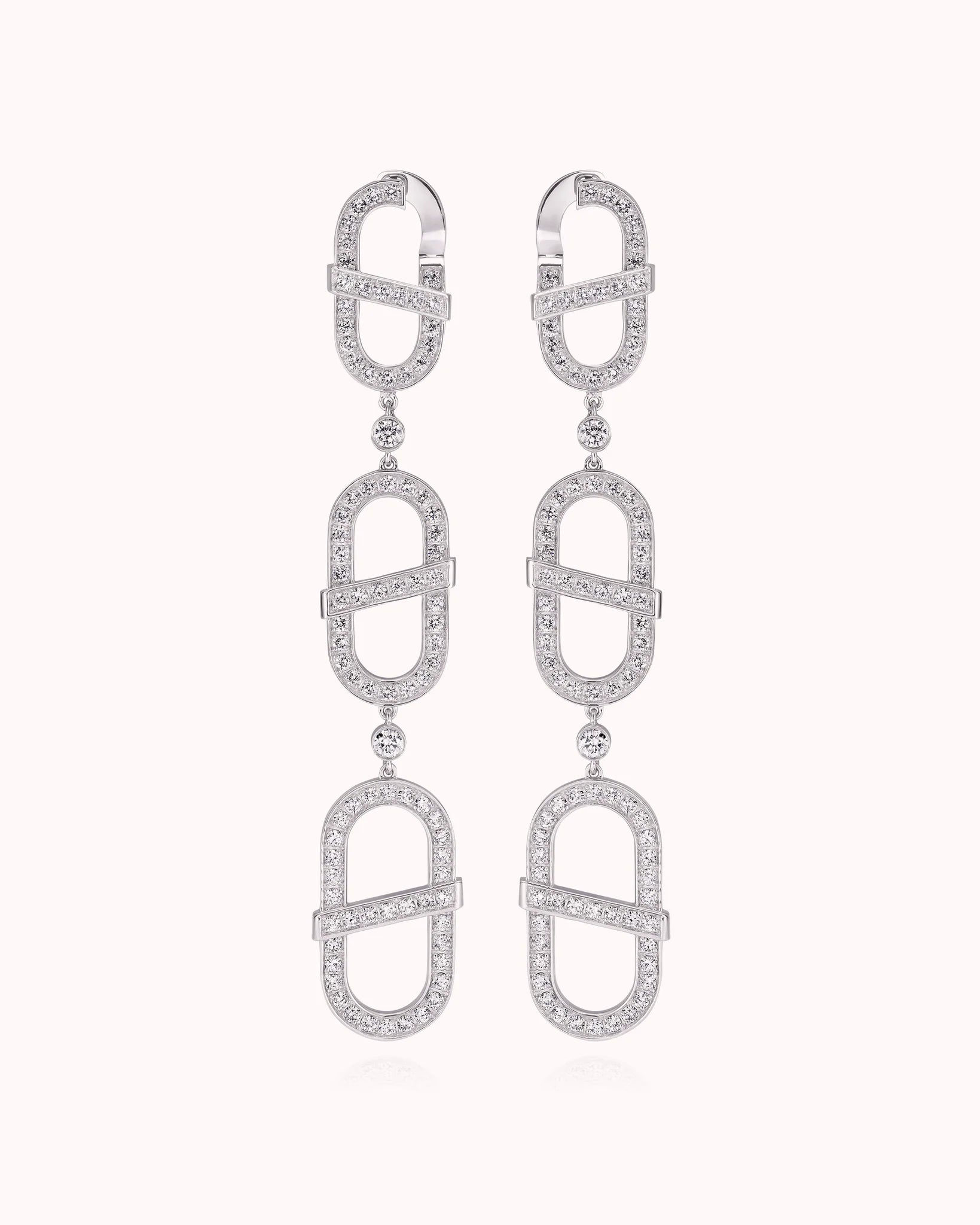 Karina Choudhrie Vitamin Pink 3-Motif Earrings White Gold