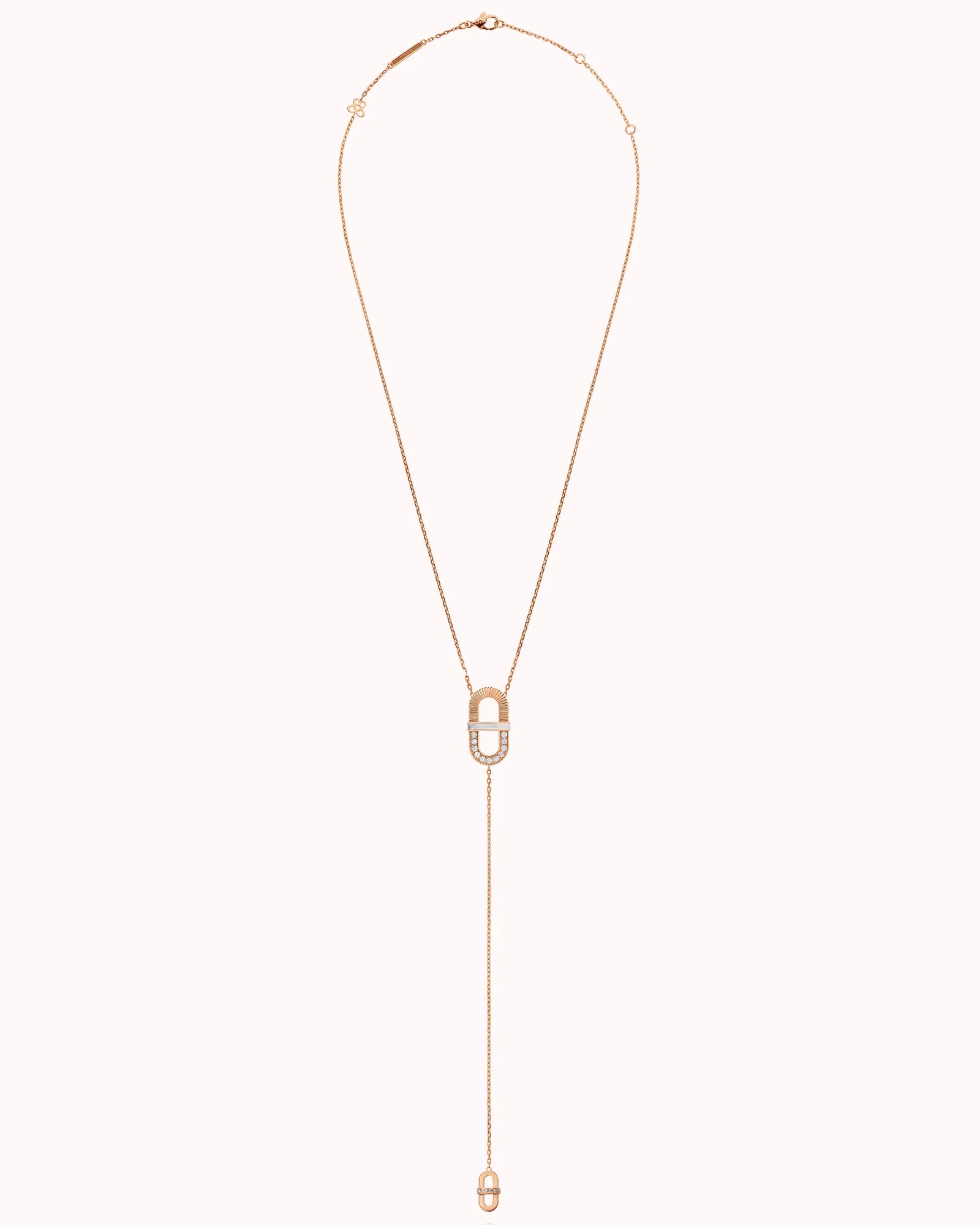 Karina Choudhrie Vitamin Pink Line Necklace - Mother-Of-Pearl