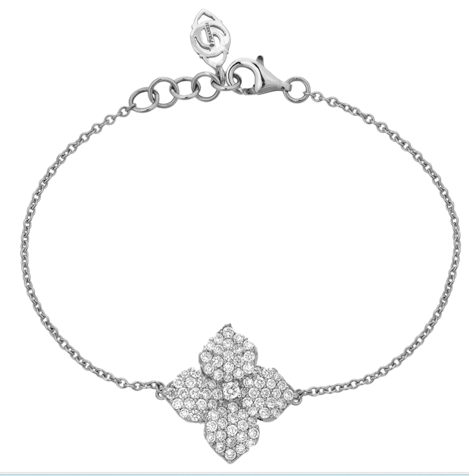 Piranesi Fiore Small Flower Bracelet White Gold In Diamond