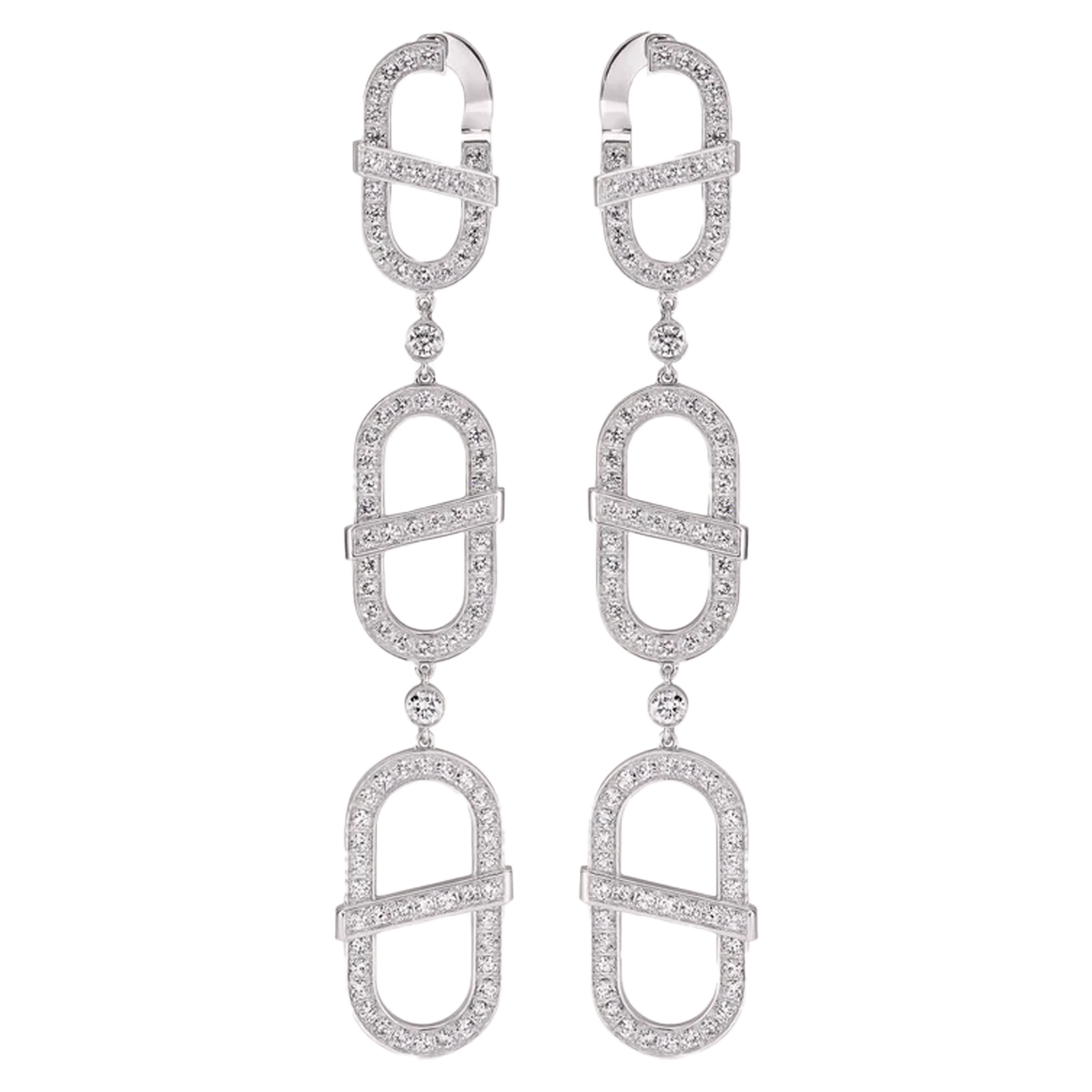 Karina Choudhrie Vitamin Pink 3-Motif Earrings White Gold