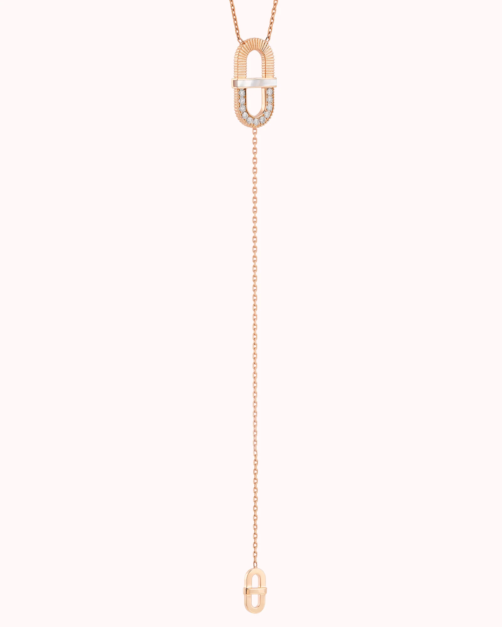 Karina Choudhrie Vitamin Pink Line Necklace - Mother-Of-Pearl