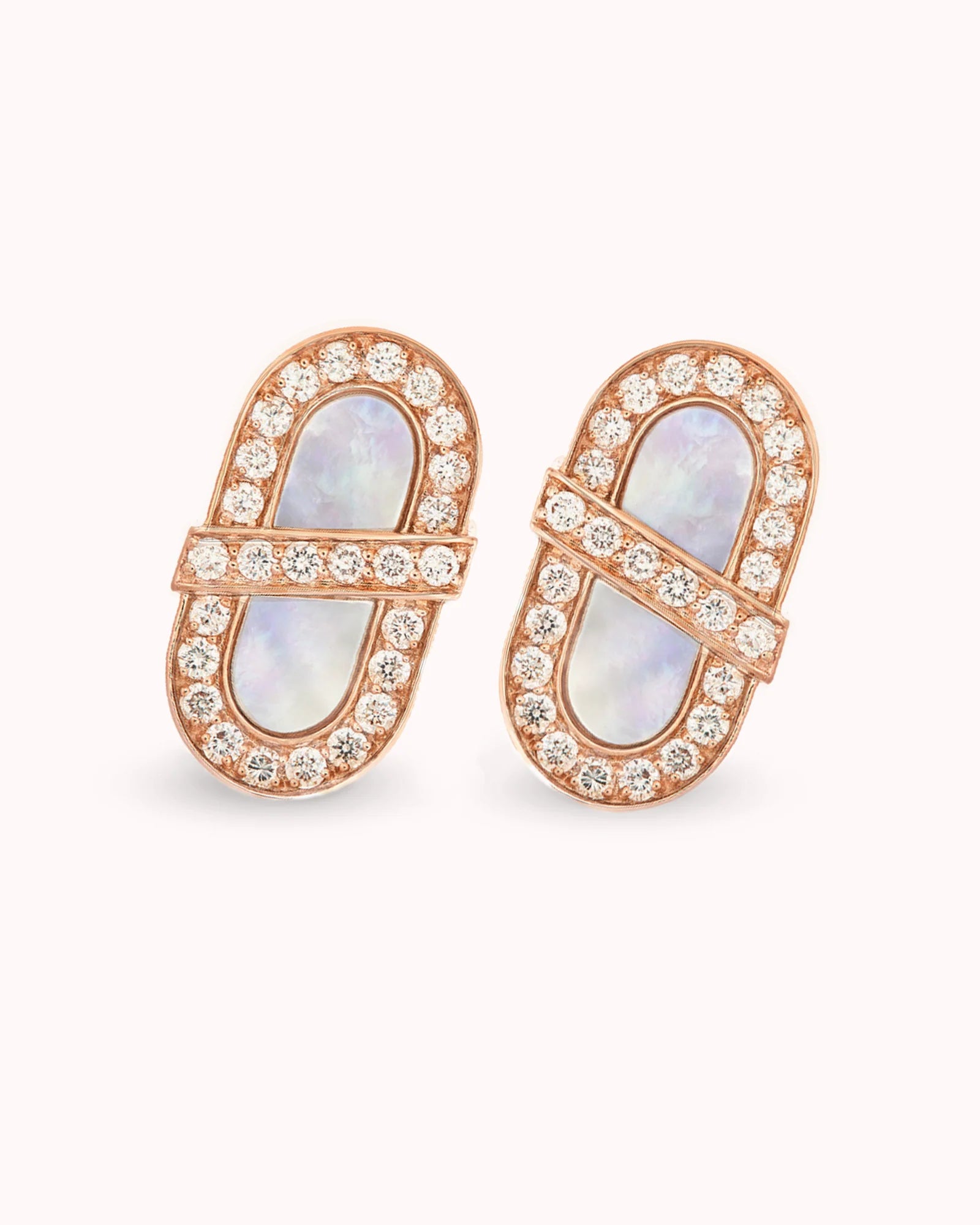 Karina Choudhrie Vitamin Pink Energy Studs - White Mother-Of-Pearl