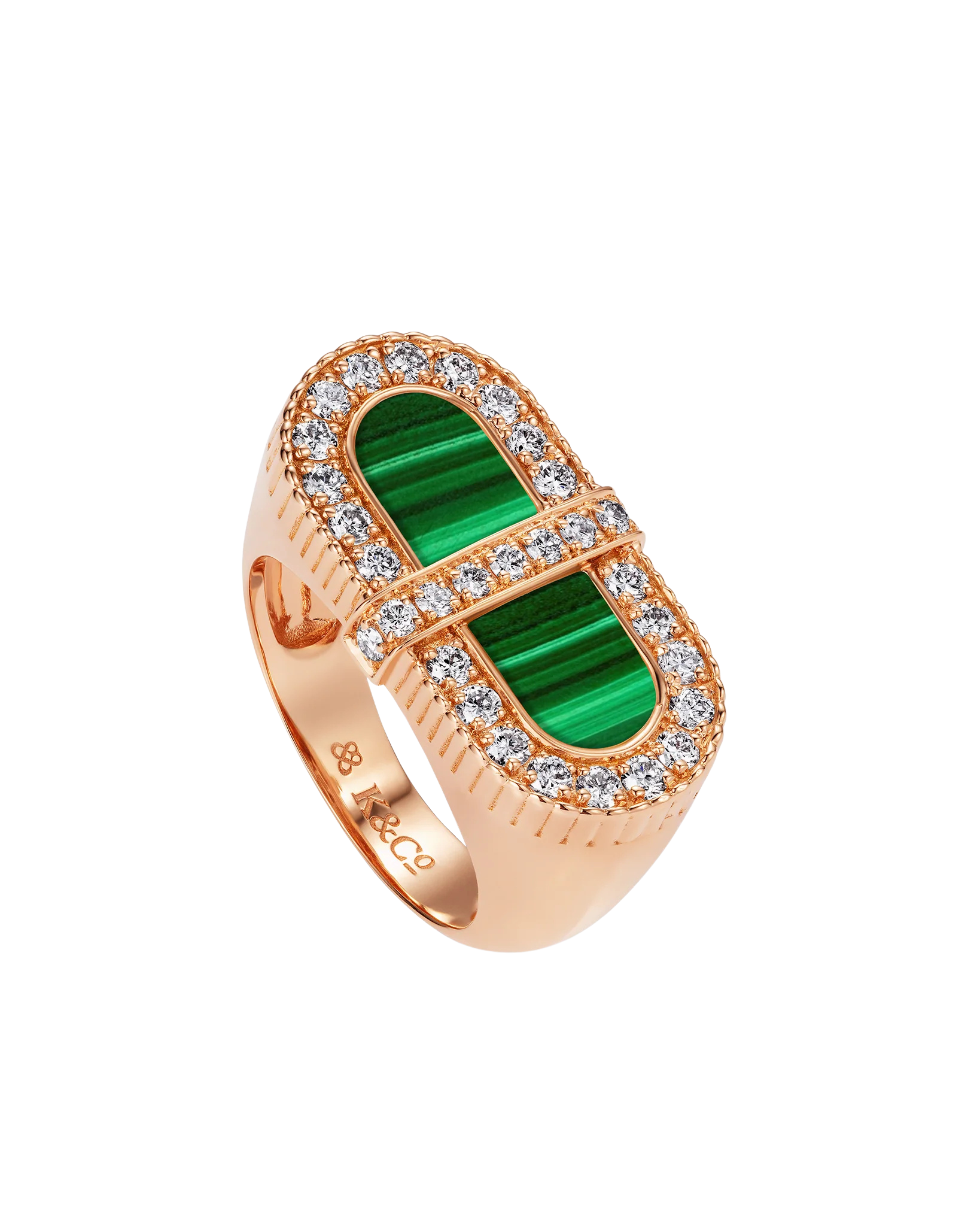 Vitamin Pink Colours Ring - Malachite